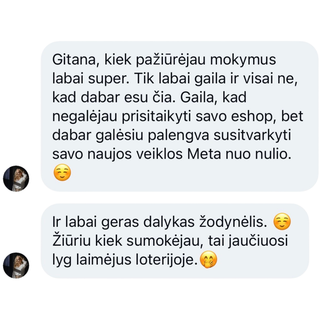 Akademijos narės atsiliepimas apie mokymus ir žodynėlį